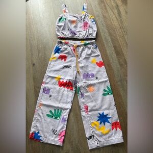 Liunic by H&M girls pants and crop top set